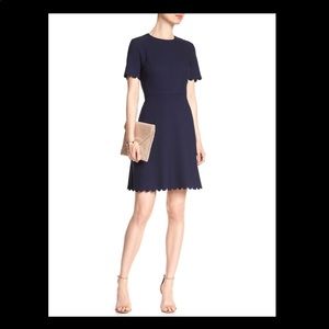 BR navy blue scallop dress